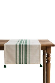 Hermia Alfombra Verde 50 x 150 cm Algodón y Poliéster Fácil Mantenimiento